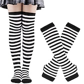 abordables Accesorios-Calcetines hasta rodilla Calcetines de Navidad Mujer Navidad Carnaval Mardi Gras Nochebuena Retro Antiguo Guantes Calcetines
