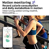levne Chytré hodinky-Chytré hodinky 0.2 inch Chytré náramky Bluetooth Měřič spánku Monitor srdečního tepu Krevní tlak Krevní kyslík Kompatibilní s IP68 Monitor srdečního tepu