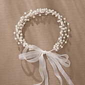 cheap Headbands-Headbands Headpiece Imitation Pearl Alloy Wedding Cocktail Luxury Elegant With Faux Pearl Pure Color Headpiece Headwear