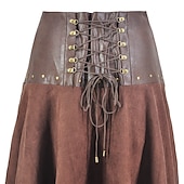 olcso Alsók-Retró Punk és gótika Középkori Szoknya Ren Faire Gót lány Fodros Női Kalóz Fantasy Steampunk Álarcos mulatság Alkalmi / Napi Felnőttek Szoknyák
