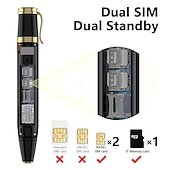 זול מצלמות רשת IP פנימיות-k07 plus mini עט טלפון נייד עט כפול מצלמת sim מאוורר Bluetooth חייגן רדיו מקליט קסם קול טלפון סלולרי זמן המתנה ארוך