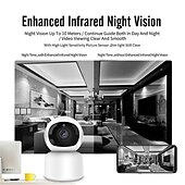cheap Indoor IP Network Cameras-Wireless Surveillance Camera 5G Wifi 1080P Tracking Audio Video Night Vision IP Camera Indoor Security Protection Monitor Wifi Camera
