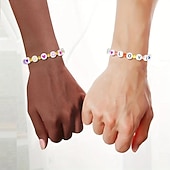 preiswerte Perlenherstellungsset-800 Stück Buchstabenperlen in 28 Stilen, bunte Perlen mit lächelndem Gesicht, Herzperlen-Set für DIY-Armbänder, Halsketten, Ohrringe, Kunsthandwerk, Kleinunternehmen, Schmuckherstellungsbedarf