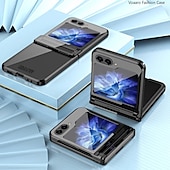 お買い得  サムスン用ケース-Galaxy Z Flip 6 Z Flip 5 Z Flip 4 Z Flip 3 用のHD透明クリアプラーニング ファンダ サムスン Galaxy Z Flip 5 レベリングヒンジ ケース プロテクティブカバー