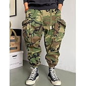 billiga Cargobyxor-Herr Militärbyxor Cargo byxor Camo byxor Ficka Kamuflasje Komfort Andningsfunktion Utomhus Dagligen Utekväll Mode Ledigt Armégrön