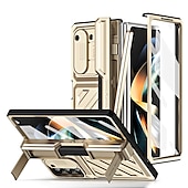 Недорогие Чехлы для Samsung-Чехол для телефона Samsung Galaxy Z Fold 5 4, защитный чехол для стилуса со стеклянной передней пленкой &amp; крышка сдвижного объектива, ультразащитная крышка от падений