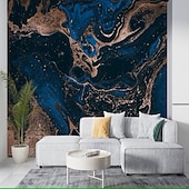 Χαμηλού Κόστους Ταπετσαρία-δροσερές ταπετσαρίες μπλε ταπετσαρία τοίχου τοιχογραφία αφηρημένη μαρμάρινη επένδυση τοίχου αυτοκόλλητο ξεφλούδισμα και ραβδί αφαιρούμενο pvc/υλικό βινυλίου αυτοκόλλητο/συγκολλητικό απαιτείται