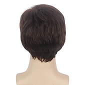 Недорогие Мужские парики-Мужской коричневый парик, короткие волнистые парики для мужчин, парик из натуральных синтетических волос для мужчин, мужчин, парней, косплей, аниме, костюм для вечеринки, аниме