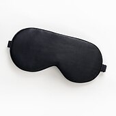 baratos Acessórios de cama-Máscara de olho de seda pura natural 100% real com alça ajustável para dormir, cobertura de sombra de sono de seda amoreira dupla face, bloqueia a luz e reduz os olhos inchados