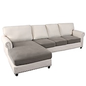 baratos Capa para assento de Sofá &amp; Apoios de Braços-Capas de sofá seccionais, capas de sofá em forma de l antiderrapantes elásticas, capas de almofada de assento de sofá separadas, capa de chaise-longue para sofá secional esquerdo/direito de 2/3