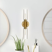 abordables Apliques de pared para interior-Aplique de pared LED, lámpara de pared negra de estilo nórdico con pantalla de tambor de vidrio metálico, iluminación de pared, lámpara de lectura, para mesita de noche, dormitorio 110-240v