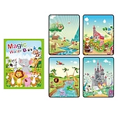 abordables Fournitures d&#039;art et de peinture-1 pièces livre magique dessin à l&#039;eau jouets montessori livre de coloriage réutilisable livre de dessin à l&#039;eau magique jouets éducatifs précoces sensoriels