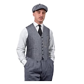 abordables Costumes pour hommes des années 1920-Années Folles Années 1920 Rétro Vintage Tenues Veste Gatsby le Magnifique Gentleman Déguisement Homme Halloween Carnaval Nouvel An Carnaval Fête / Soirée Mascarade Adulte Cravate Gilet Plus