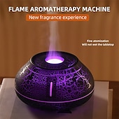 billiga luftfuktare-crackle paint flame arom diffuser simulering flame luftfuktare cool mist luftfuktare tyst ultraljud luftfuktare för sovrum hem skola studenthem söta estetiska grejer heminredning rumsdekor