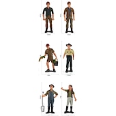 ieftine Jucării de Construit-desktop simulat sandbox scenă personaje decorațiuni fermieri reparatori crescători veterinari multiple seturi și figurine profesionale