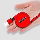 Недорогие Кабели для мобильных телефонов-2023 новый выдвижной USB-кабель 3 в 1, универсальный зарядный кабель для мобильного телефона, кабель для быстрой зарядки, USB-кабель для iPhone, Samsung, Huawei, Xiaomi, Oppo, Google
