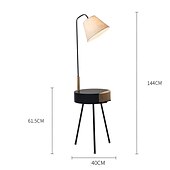 abordables lampadaire led-Lampadaire Lampes ambiantes Moderne contemporain / Style nordique Source d&#039;alimentation LED Pour Salle de séjour / Bureau / Bureau de maison Bois 90-240V Noir / Blanche
