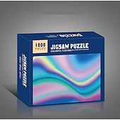 economico Puzzle-creativo 1000 pezzi di carta bianca piatta carta addensata puzzle circolare luna amore mare puzzle giocattolo per adulti