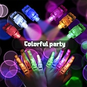 economico Novità-Luci LED per Dita per Bambini Forniture per Feste di Compleanno Giocattoli Laser Rave Assortiti 6 Colori 30/50/60 Pezzi