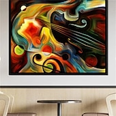 cheap Abstract Prints-Abstract Wall Art Canvas Violin Mind Prints and Posters Abstract Pictures Decorative Fabric Painting For Living Room Pictures No Frame