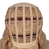 cheap Historical Wigs-ColorGround Long Curly 80s Women Blonde with Reddish Brown Rocker Wig Carnival Wigs