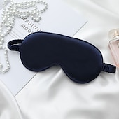 baratos Desgaste em casa-máscara de olhos de cetim luxuosa com tira elástica para dormir, cobertura para dormir nos olhos, bloqueia a luz e reduz os olhos inchados