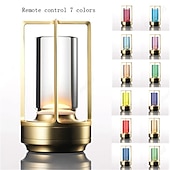 cheap Table Lamps-RGB Remote Control Cross Colorful Charging Table Light Outdoor Camping Light USB Charging  1PC