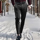 economico Sottile-Per uomo pantaloni della tuta Pantaloni di velluto a coste Pantaloni Pantaloni da completo Tasche Liscio Comfort Traspirante Esterno Giornaliero Per uscire Di tendenza Informale Nero Rosso