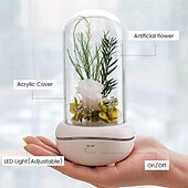 cheap Household Appliances-Artificial Flower USB LED Light Perfume Aromatherapy Essential Oil Diffuser Relieve Work Stress Relief Fatigue Waterless Belt Charging Plug-in Use Machine