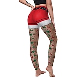 preiswerte Weihnachtskostüme für Erwachsene-Weihnachtsmann Leggins Jogginghosen Damen Weihnachten Heiligabend Weihnachten Erwachsene Weihnachten Silvester Hosen
