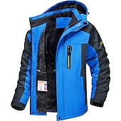 halpa Softshell-, fleece- ja vaellustakit-Miesten Talvitakki Fleecetakki Softshell takki Tuulitakki Kiipeily Talviurheilu Pidä lämpimänä Vedenkestävä Hupullinen VEDENPITÄVÄ Talvi Syksy Urheiluasut Normaali Punainen Armeijan vihreä Vaalea