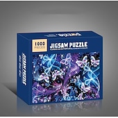 economico Puzzle-creativo 1000 pezzi di carta bianca piatta carta addensata puzzle circolare luna amore mare puzzle giocattolo per adulti