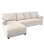 baratos Capa para assento de Sofá &amp; Apoios de Braços-Capas de sofá seccionais, capas de sofá em forma de l antiderrapantes elásticas, capas de almofada de assento de sofá separadas, capa de chaise-longue para sofá secional esquerdo/direito de 2/3