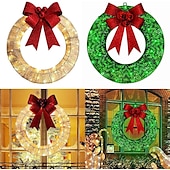abordables 123496-Guirlande de Noël de 20 pouces avec guirlande d&#039;arc lumineux en fer léger éclairage LED décoration de scène de lumière blanche chaude 30/40/50 cm alimenté par batterie aa