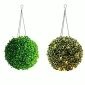 preiswerte Außenwandleuchten-LED Außenwandleuchte Solarlampen Hof, dekorative Simulation, Graskugel-Kronleuchterlampe für Rasen, Garten, Urlaubsdekoration, Beleuchtung, Durchmesser 14 cm