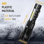 economico Luci da campeggio-torce tattiche zoom ricaricabili a led potenti portatili &amp; luce a led resistente per il campeggio escursionistico all&#039;aperto