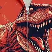 billiga Pojkens 3D-djur-Pojkar 3D Dinosaurie Huvtröja Kappa Ytterkläder Långärmad 3D-tryck Höst Vinter Mode Streetwear Häftig Polyester Barn 3-12 år Utomhus Ledigt Dagligen Normal