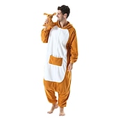 levne Zvířecí kostým-Karnevalový kostým 2026 Pyžamo Kigurumi Fancy kostým Noční přádlo Zvířecí Klokan Animák Teplé Legrační kostým Pohodlný Dospělé Unisex Dámy a pánové Vánoce předvečer Všech svatých Karneval Párty Výkon