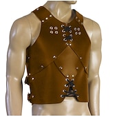 abordables Armadura-Retro Antiguo Medieval Renacimiento Armas y Armaduras Armadura de Hombro Guardia de pecho Guerrero Caballero Vikingo Disfraz Unisexo Vikingo Víspera de Todos los Santos Carnaval Rendimiento LARP