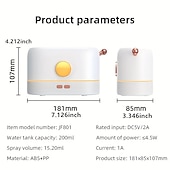 お買い得  加湿器＆除湿器-3d 炎加湿器ポータブルサイレントアロマセラピーエッセンシャルオイルディフューザー炎ナイトライトホームオフィス子供の寝室 250 ミリリットルクールミスト加湿