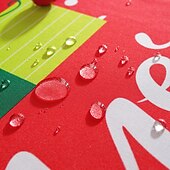 baratos Decoração de Natal-Toalha de mesa redonda à prova d&#039;água e resistente a óleo, cobertura de mesa com decoração de inverno para jantar patry