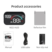 お買い得  ヘッドアップディスプレイ-Majesun 正確な M22 リアルタイム運転情報とカーエレクトロニクスデジタルスピードメーターユニバーサル GPS 速度超過アラートすべての車両に適しています