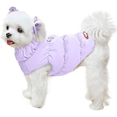 abordables Manteaux-Chien Chat Manteau Veste Gilet Mode Fête Hiver Chaud Respirant Doux Lavable Confortable Noël Halloween Extérieur Décontracté Quotidien Vêtements pour Chiens for Bichon Frisé Spitz Nain Bébé Animal