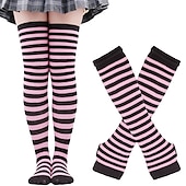 abordables Accesorios-Calcetines hasta rodilla Calcetines de Navidad Mujer Navidad Carnaval Mardi Gras Nochebuena Retro Antiguo Guantes Calcetines
