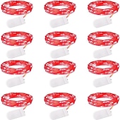 cheap Battery String Lights-12pcs Waterproof Fairy String Lights, 20 LED Firefly &amp; Starry Sky Decor for Christmas Decorations