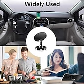billiga Hållare till bilen-dubbelsidig stark magnetisk telefonhållare stativ magnet 720° rotation mobiltelefonfäste för bilgym fäst på metallyta