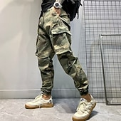economico Pantaloni cargo-Per uomo Pantaloni cargo Pantaloni mimetici Tasche Mimetico Comfort Traspirante Esterno Giornaliero Per uscire Di tendenza Informale Verde militare Verde