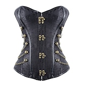 olcso Felsők-Punk és gótika Steampunk Félmelles fűző Szerepjáték külföldi Extra méret Egyszínű Jelmez Női Fantasy Steampunk Mindszentek napja Farsang Felnőttek Nadrágok Fűző