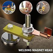 cheap Tools &amp; Home Improvement-Welding Magnet Head Magnetic Welding Fix Ground Clamp Strong Magnetic Welding Support For Electric Welding Ground Tools Hot!