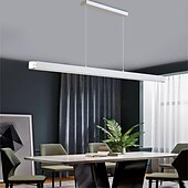 economico Design della linea-luce lineare a led, illuminazione a sospensione con striscia di alluminio con lampada a sospensione con paralume in acrilico, lampadari lunghi moderni e semplici per isola cucina 110-240v